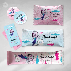 Kit imprimible spider ghost gwen superheroina tukit - comprar online