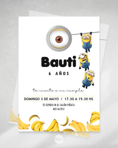 Kit imprimible minions minion candy bar tukit - tienda online