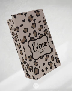 Kit imprimible textura animal print marron negro tukit - TuKit