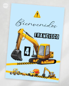 Kit imprimible construccion excavadoras tractor tukit - comprar online