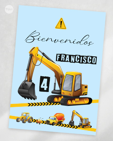 Kit imprimible construccion excavadoras tractor tukit - comprar online