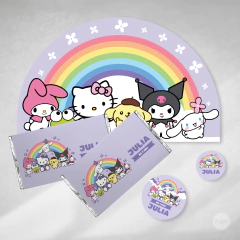 Kit imprimible kitty kawaii y sus amigos lila violeta tukit