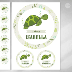 Kit imprimible tortuguitas tortugas candy bar cumples tukit - TuKit