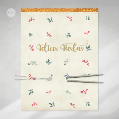 Tarjetón porta chocolatín bengala imprimible navidad muerdago tukit en internet