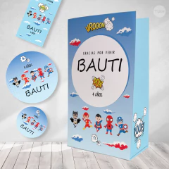 Kit imprimible superheroes baby tukit