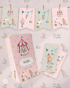 Kit imprimible circo circus acuarelas tukit - (copia) - loja online