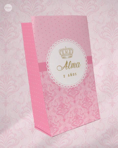 Imagen de Kit imprimible coronita de reina rosa corona dorada crown tukit