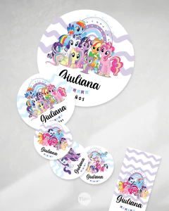 Kit imprimible my little pony pequeño pony celeste lila tukit en internet