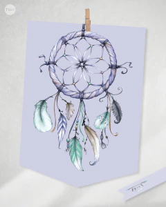Kit imprimible boho lila acuarela tukit - comprar online