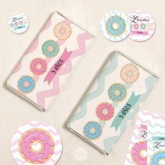 Kit imprimible donas donuts rosquillas dulces candy bar tukit on internet