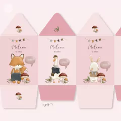 Kit imprimible animales del bosque acuarela rosa tukit - comprar online