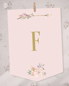 Kit imprimible flores boho acuarela tukit - comprar online
