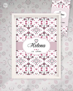 Kit imprimible bulgaro tonos rosas candy bar tukit - TuKit