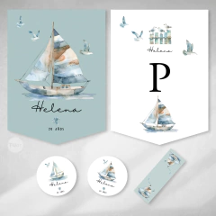 Kit imprimible barcos acuarela candy bar tukit en internet