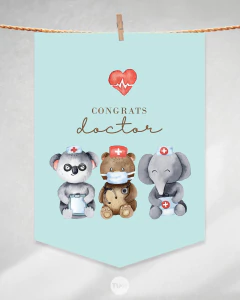 Banderines imprimibles, banderín cumpleaños dia del doctor abecedario tukit - TuKit