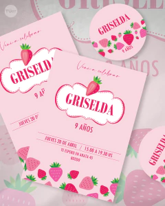 Kit imprimible frutillitas frutillas strawberry candy bar tukit en internet