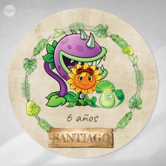 Kit imprimible plantas vs zombies cumpleaños candy bar tukit - comprar online