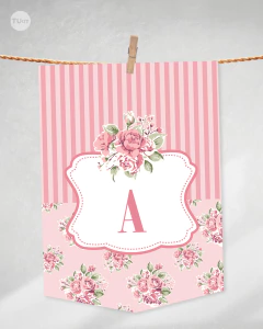 Kit imprimible flores rosas candy bar 15 años eventos tukit en internet