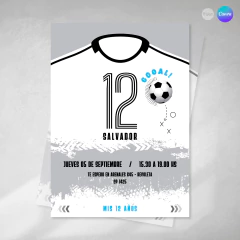 Invitacion editable futbol, invitaciones canva editable, cumple futbol rosa, birthday futbol, invitation template - (copia) - (copia) - (copia) - comprar online