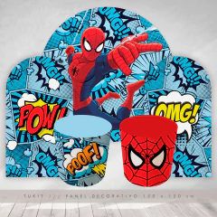 Paneles decorativos imprimibles candy bar spiderman fondo celeste tukit - comprar online