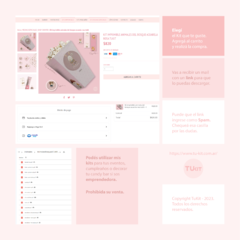 Kit imprimible carousel calesita glitter candy bar celeste tukit - comprar online