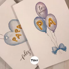 Mini kit imprimible dia del padre dorado tukit - comprar online