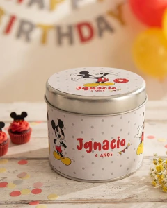 Imagen de 10 Latas personalizadas 8 x 7 cm diseño mickey personaje tukit