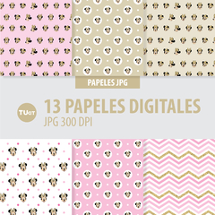 Papeles digitales imprimibles minnie rosa tukit - (copia) - TuKit