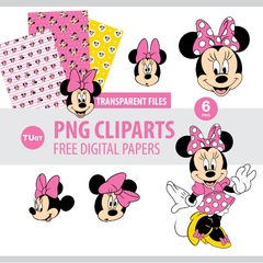 Papeles digitales imprimibles minnie rosa tukit en internet