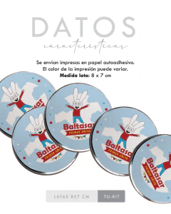 10 Latas personalizadas 8 x 7 cm diseño Simon el conejo en internet