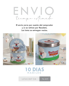 10 Latas personalizadas 8 x 7 cm diseño Simon el conejo - TuKit