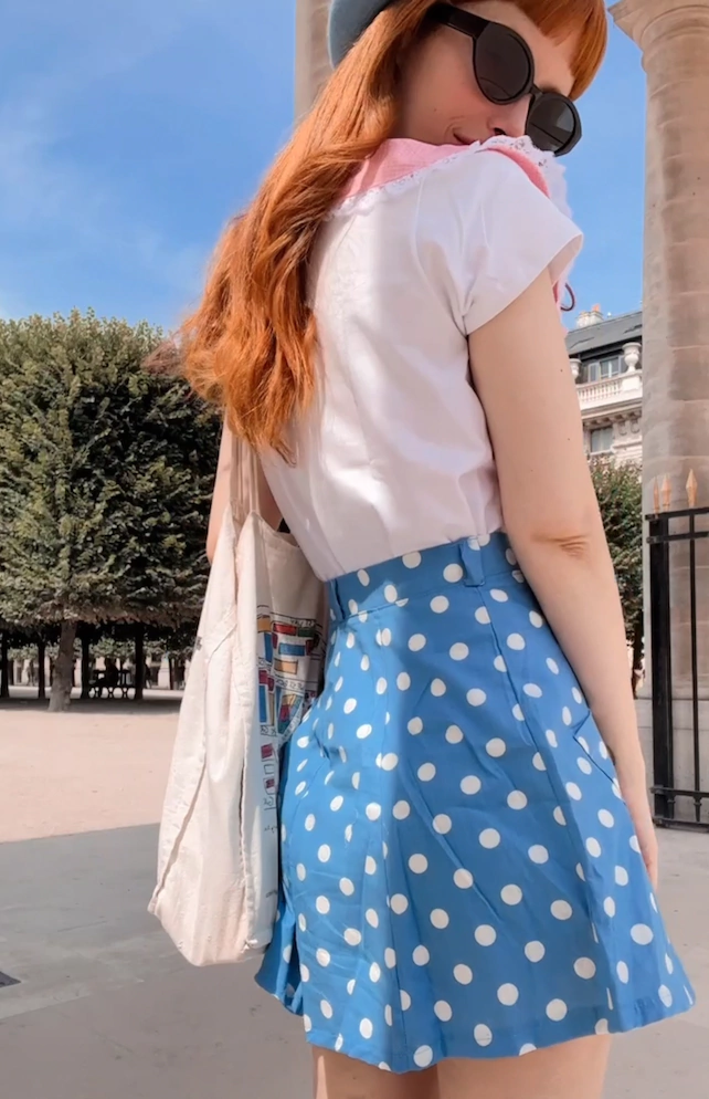 FALDA MARGOT VINTAGE ~ LUNARES