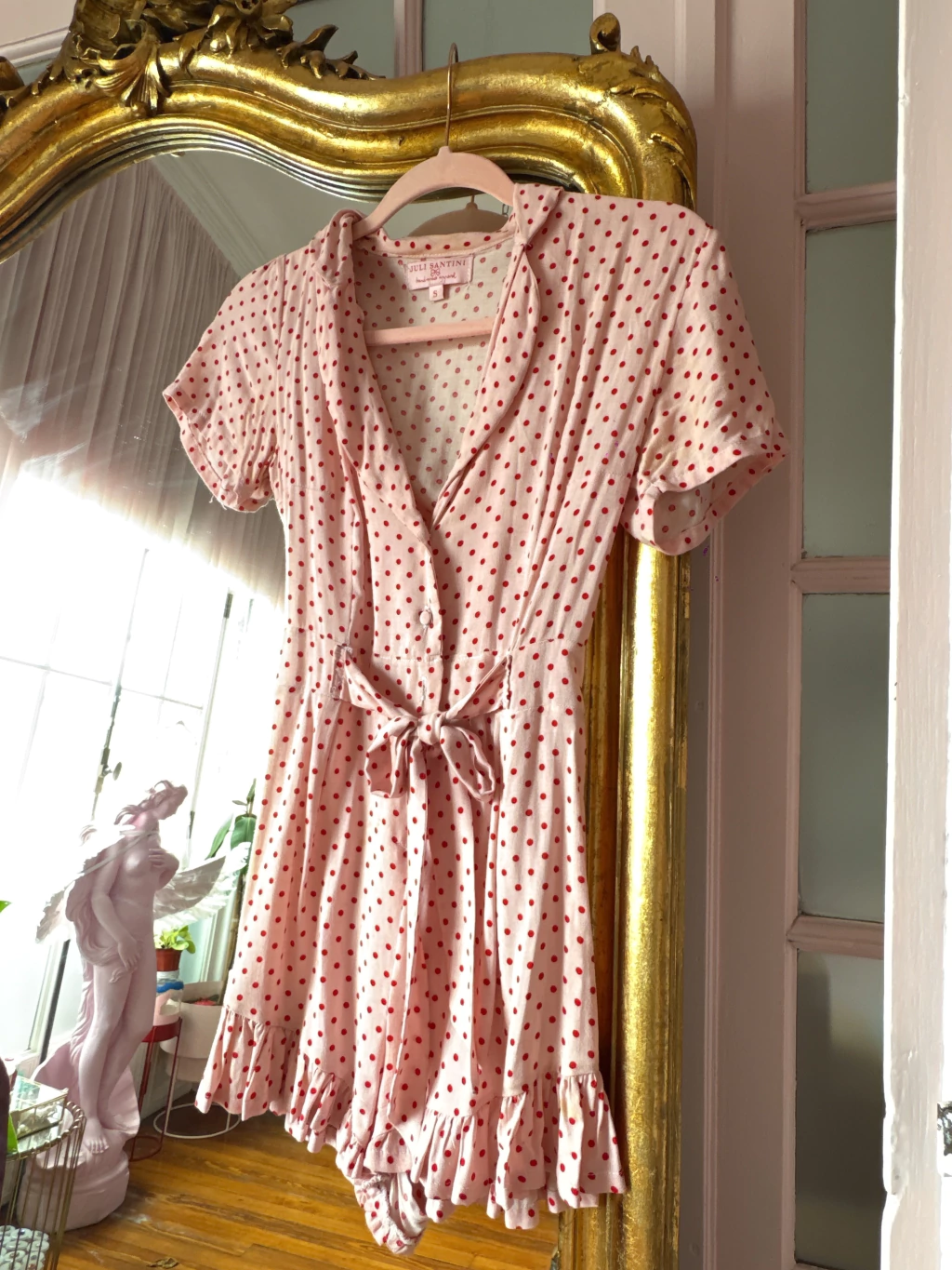 MONITO CONEY ISLAND ROSA CON PUNTITOS ROJOS