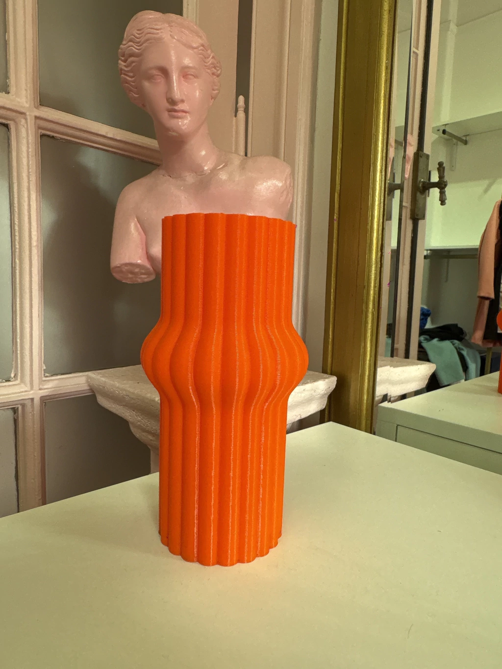 MACETA/ LAPICERO / ORGANIZADOR 3D ~ NARANJA 2