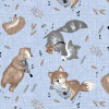 Tela Gabardina Animales Mapaches - Tienda de Telas Online