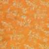 Tela Tusor Liviano Flores Naranja - Venta de Telas Online