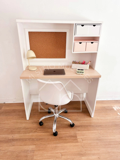 Escritorio Mar Recto Melamina + Alzada Alta - comprar online