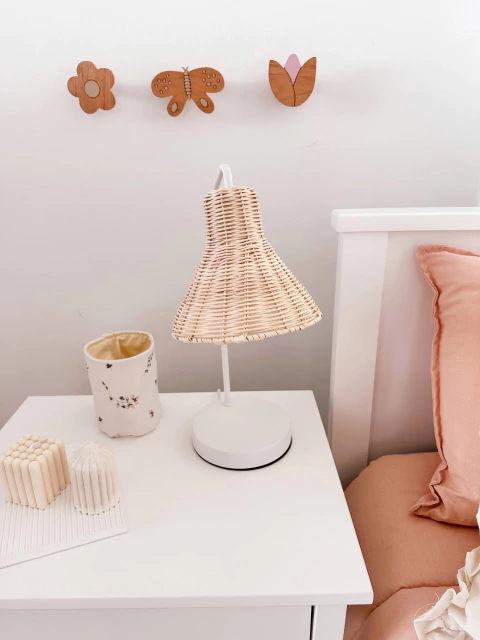 Velador Tulipa Mimbre - comprar online