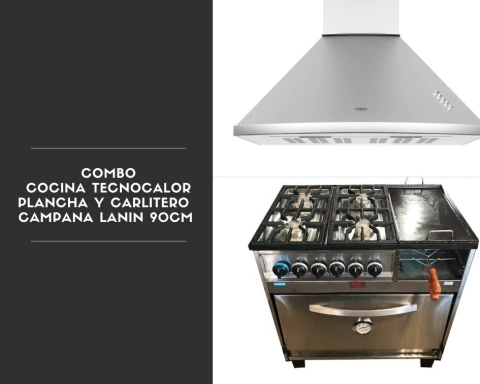 Combo Industial Tecnocalor con Plancha + Campana Lanin 90 cm