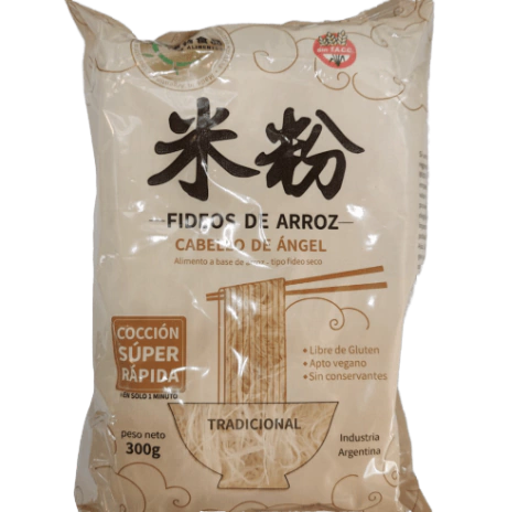 Fideos de arroz cabello de angel tradicional - 400gr - Chino