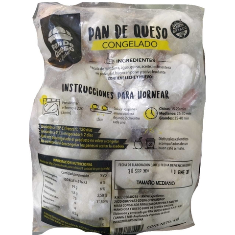 Pan De Queso Congelado - 1 Kilo - Brasie