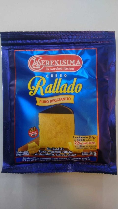 Queso Rallado Reggianito 35Gr La Serenisima