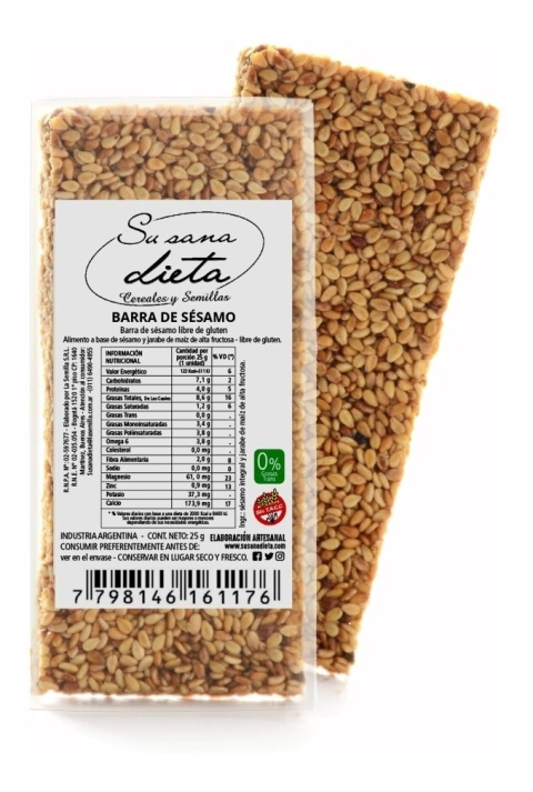 Barra De Sesamo - 25 Gr - Su Sana Dieta