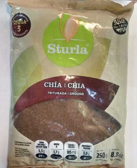 Semillas De Chia Trituradas 250Gr Sturla