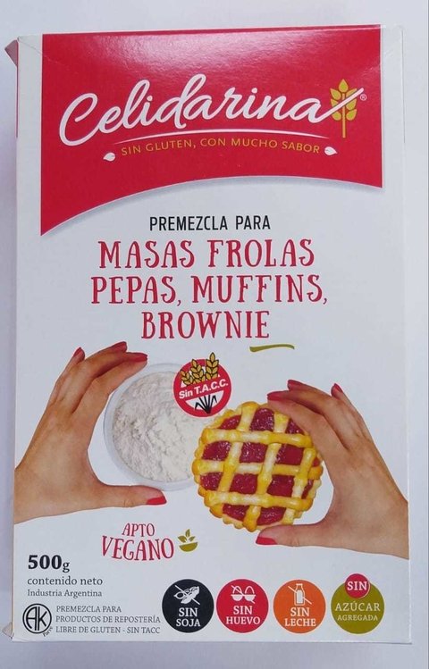 Premezcla Para Masas Frolas Pepas Muffins Brownie 500Gr Celidarina