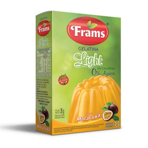 Gelatina Sabor Maracuya - 26 Gr - Frams