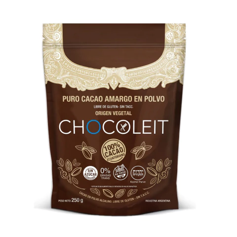 Cacao Amargo En Polvo Puro - 250 gr - Chocoleit - comprar online