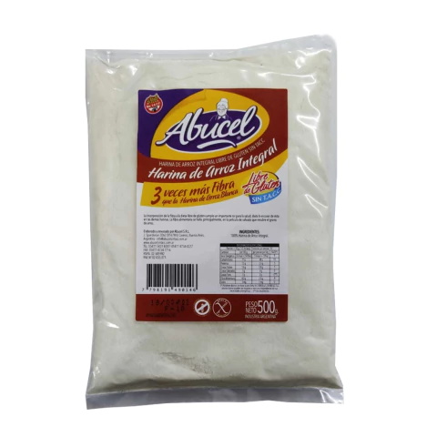 Harina de arroz integral - 500gr - Abucel - comprar online