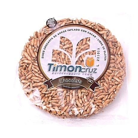 Disco de arroz inflado sabor chocolate - 60g - Timón Cruz