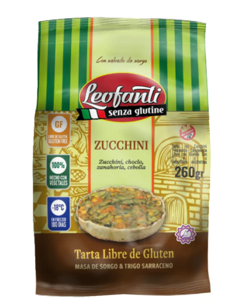 Tarta De Zucchini Vegana - 260 Gr - Leofanti (congelado)